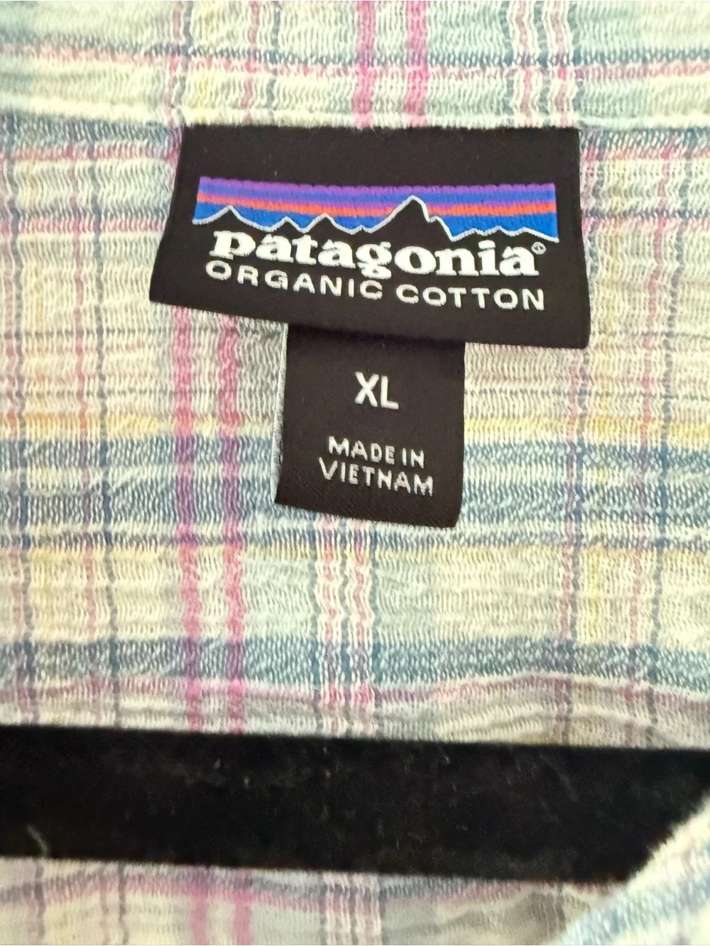 Patagonia organic cotton men’s button down plaid shirt size XL